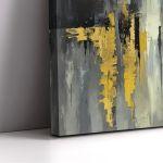 Πίνακας σε καμβά Abstract gold, gray and black