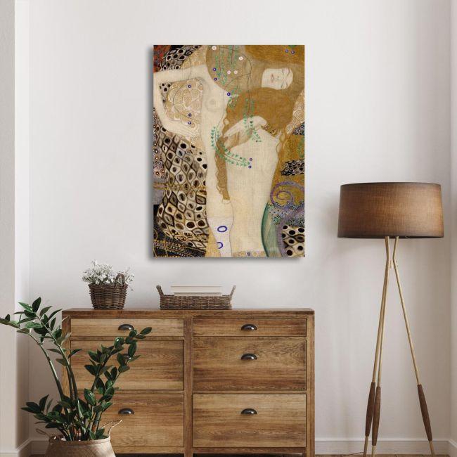 Canvas print Water serpents I detail, Klimt Gustav