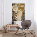 Canvas print Water serpents I detail, Klimt Gustav