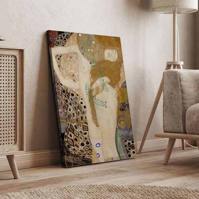 Canvas print Water serpents I detail, Klimt Gustav