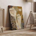 Canvas print Water serpents I detail, Klimt Gustav