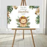 Canvas printwelcome to my baptism, Little lion prince