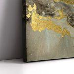 Canvas print Gold marble texture II, 3 panels