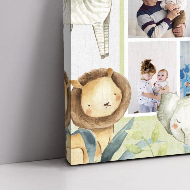 Canvas print baptism, Safari pictures collage