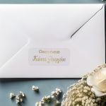 Αυτοκόλλητες ετικέτες διάφανες, χρυσά εκτυπωμένα διαφορετικάονόματα