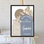 Canvas printwelcome to my baptism, Baby boy boho 2