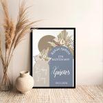 Canvas printwelcome to my baptism, Baby boy boho 2