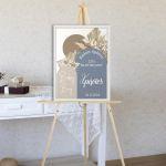 Canvas printwelcome to my baptism, Baby boy boho 2