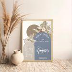 Canvas printwelcome to my baptism, Baby boy boho 2