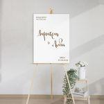 Canvas print Wedding welcome, minimal 2