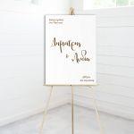 Canvas print Wedding welcome, minimal 2