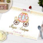 Placemat, Rainbow painted with clouds, personalized