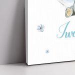 Canvas print welcome to my baptism,Elephantwatercolor flowers