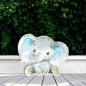 Wooden figure Elephant watercolor 3
