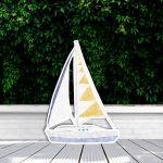 Wooden printed figure, sail boat