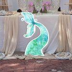 Wooden decorative figure printed Mermaid tail 2