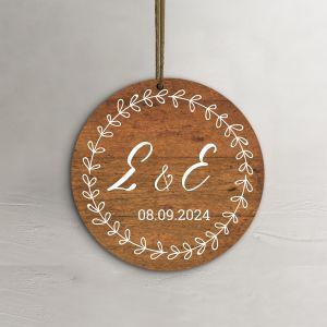 Labels thank you Couple initial's 2 4 x 4 cm (Round) View 1 2