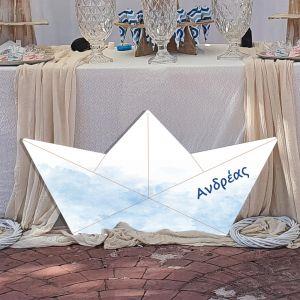 Wooden figure paper boat 2