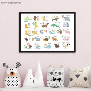 English alphabet, poster