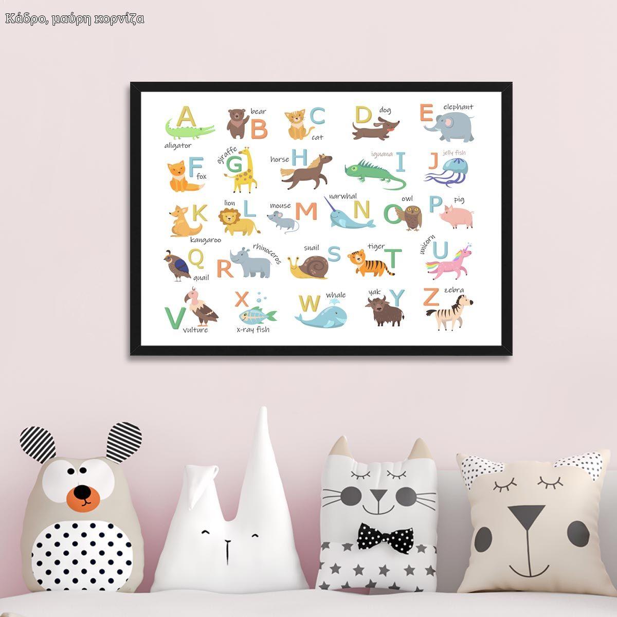 English alphabet, poster