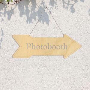 Wooden sign arrow Photobooth