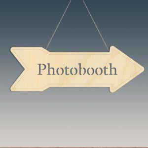 Wooden sign arrow Photobooth 2
