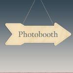 Wooden sign arrow Photobooth