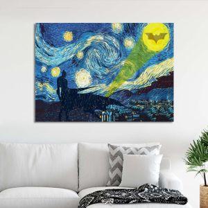 Canvas print A bat's starry nightreart, (original Vincent van Gogh)