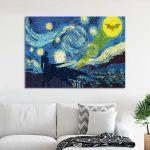 Canvas print A bat's starry nightreart, (original Vincent van Gogh)