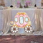 Wooden figure printed Cinderella carriage pumpkin