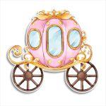 Wooden figure printed Cinderella carriage pumpkin