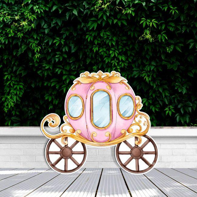Wooden figure printed Cinderella carriage pumpkin