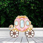 Wooden figure printed Cinderella carriage pumpkin