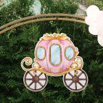 Wooden figure printed Cinderella carriage pumpkin