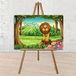 Kids canvas print Lion in the woods