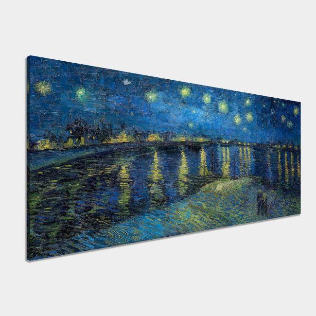 Πίνακας ζωγραφικής Starry night over the Rhone panorama, Vincent van Gogh