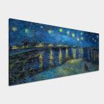 Πίνακας ζωγραφικής Starry night over the Rhone panorama, Vincent van Gogh