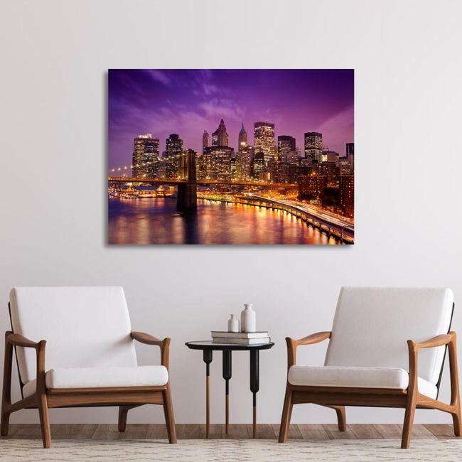 Canvas print New York bridge, Pont de Brooklyn