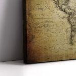 Canvas print Vintage world map 1814