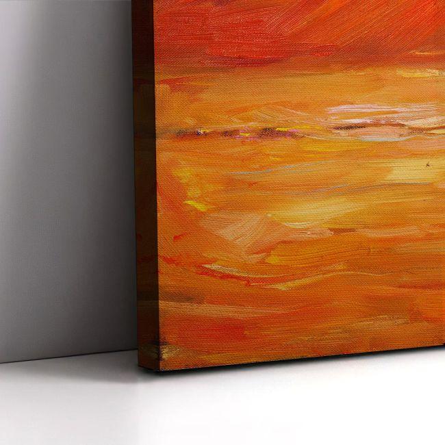 Πίνακας σε καμβά Βάρκα στο ηλιοβασίλεμα, Fishing boat at sunset