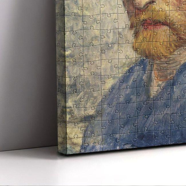 Canvas print Puzzle self portrait reart, (original by van Gogh)