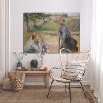 Canvas print Two young peasant women, Pissarro C.
