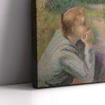 Canvas print Two young peasant women, Pissarro C.