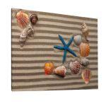 Canvas print Sea shells with sand
