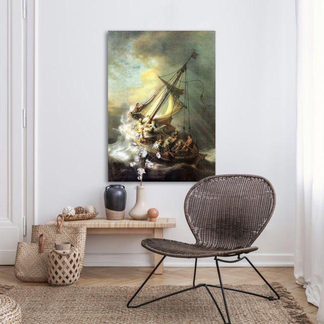 Πίνακας ζωγραφικής Christ in the storm on the lake of Galilee, Rembrandt