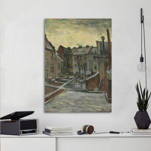 Canvas print Houses seen from the back, Vincent van Gogh