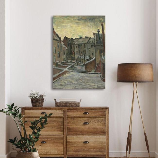 Canvas print Houses seen from the back, Vincent van Gogh