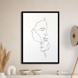 Passion line art XVIII αφίσα κάδρο  Αφίσα πόστερ με μαύρη κορνίζα