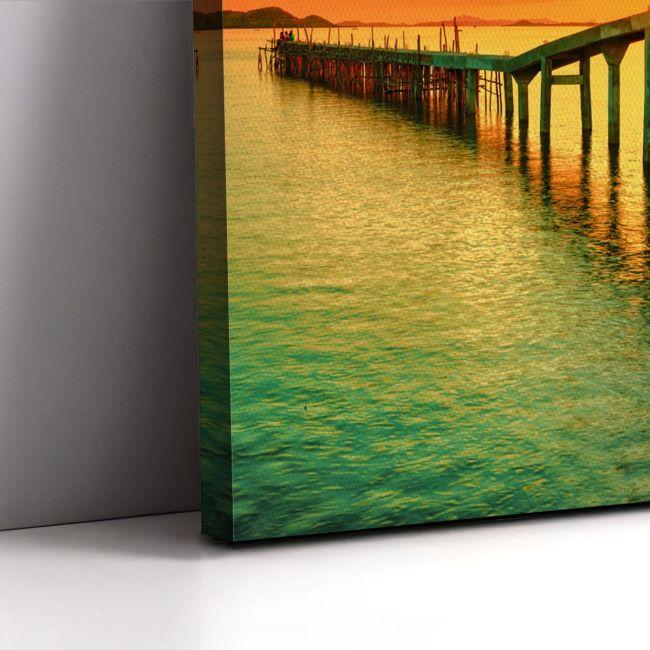 Canvas print Lagoon sunset