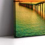 Canvas print Lagoon sunset
